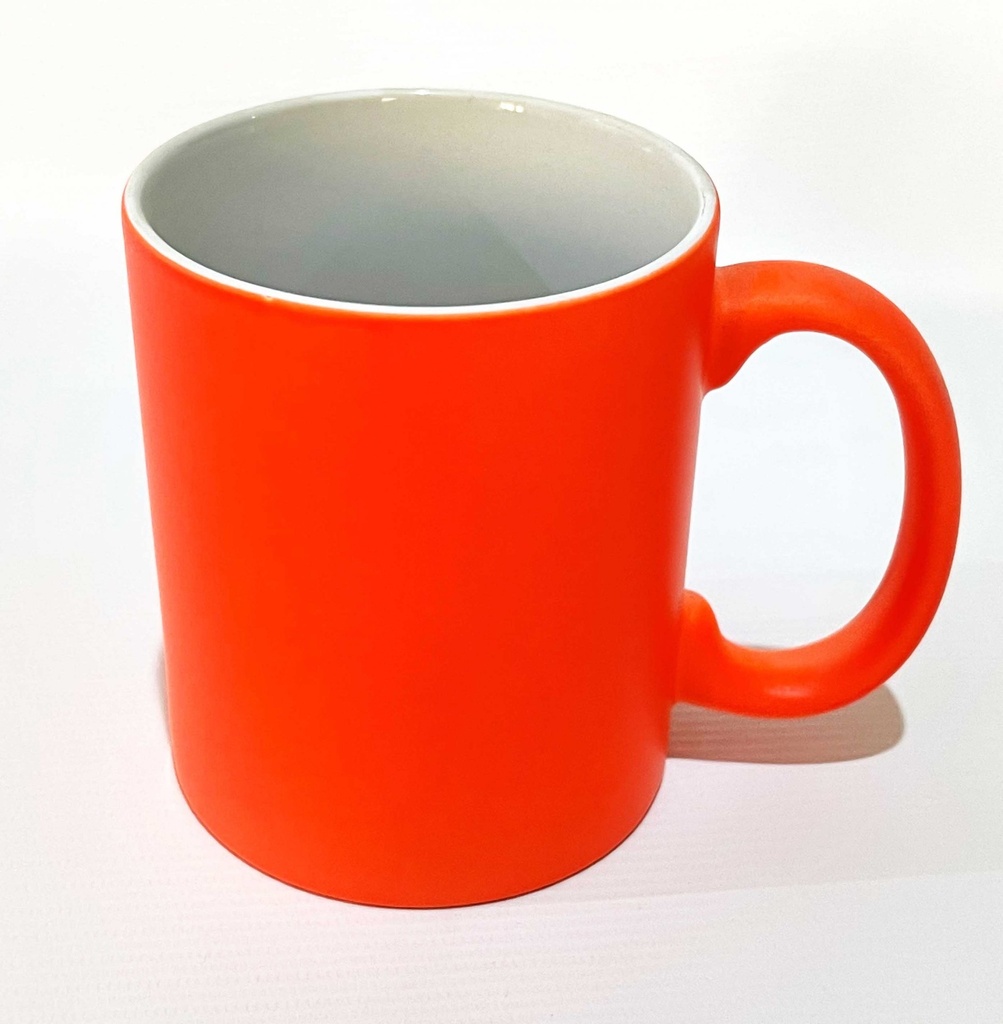كوب سيراميك برتقالي فسفوري  11oz