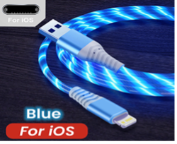 واير شحن مضيء7A 100W Flow Luminous USB Type C Cable