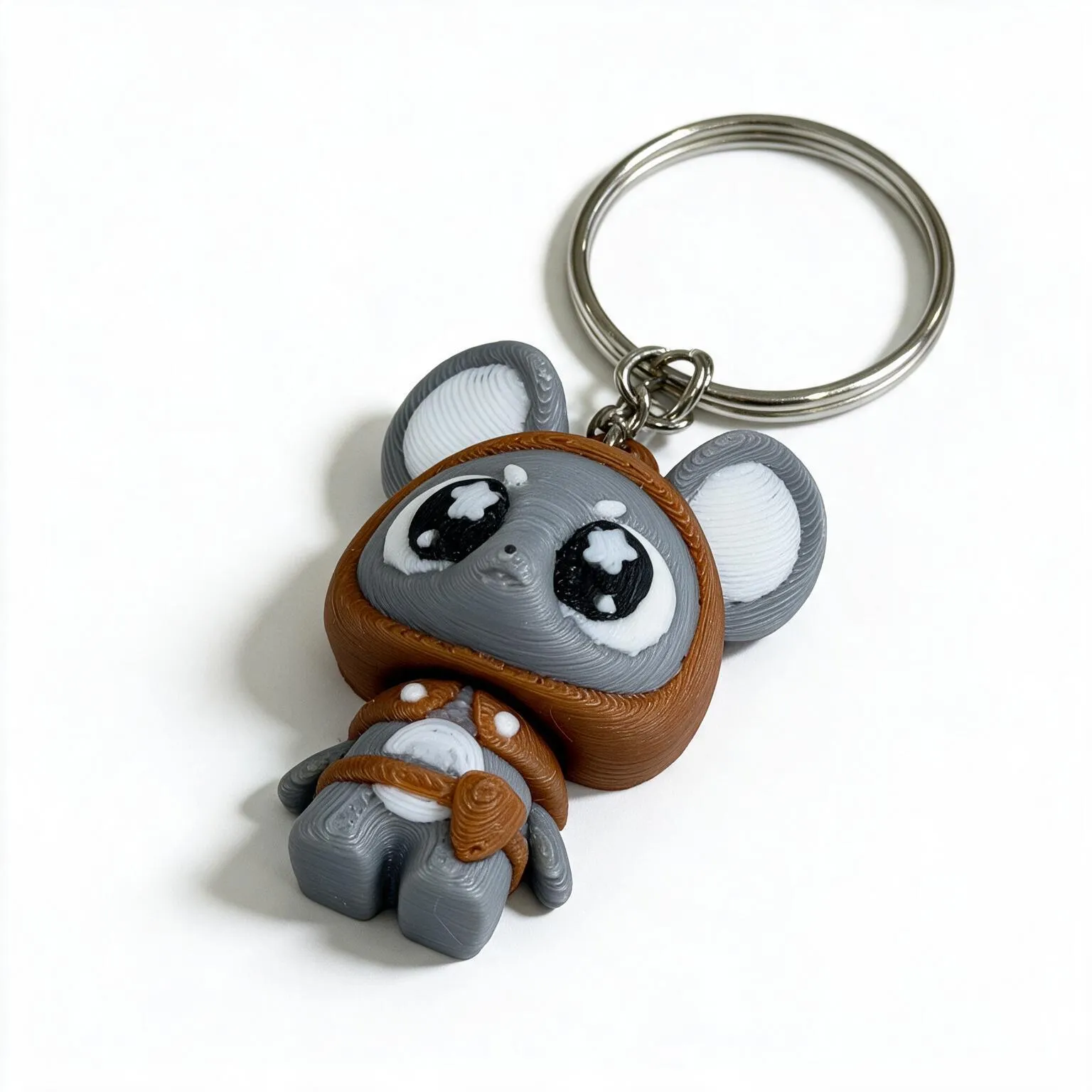 Brown Outfit Koala Keychain