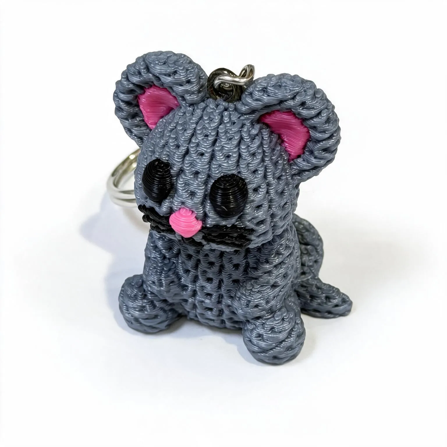 Grey Mouse Keychain