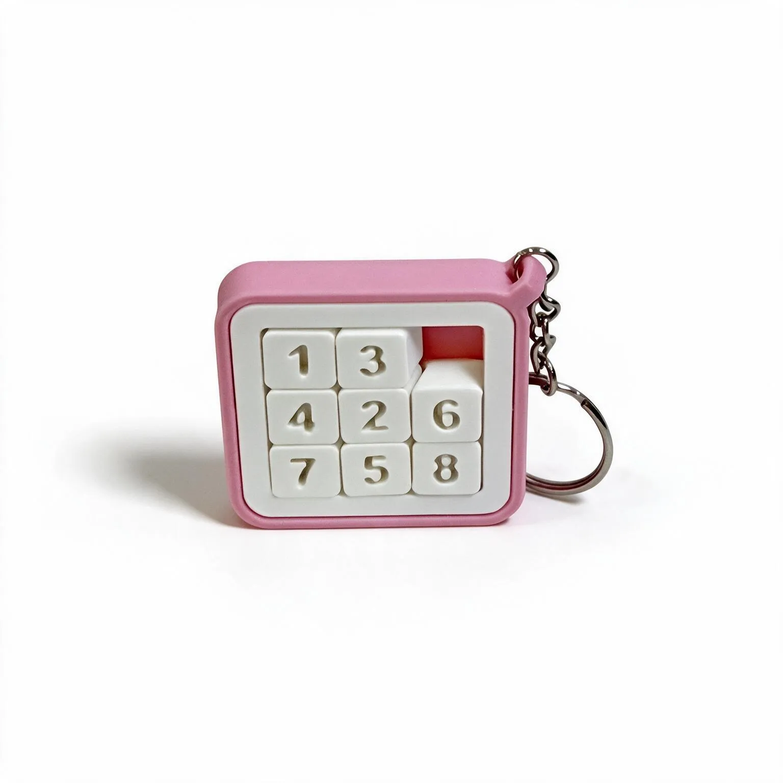 Sliding Number Puzzle Keychain
