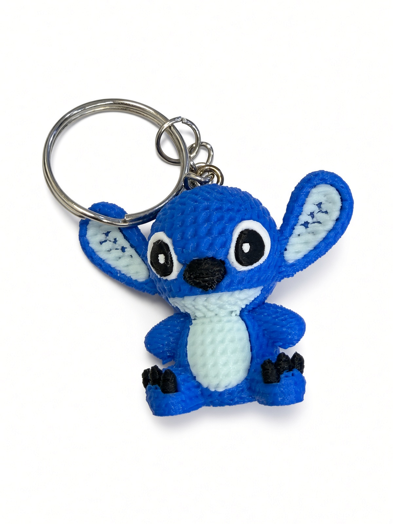 3D Printed Stitch Knit-Style Keychain (PLA)