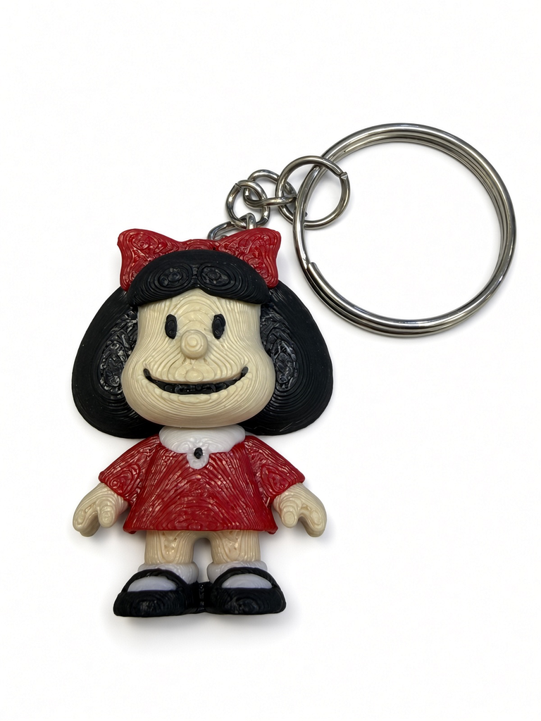 3D Printed Mafalda Cartoon Keychain