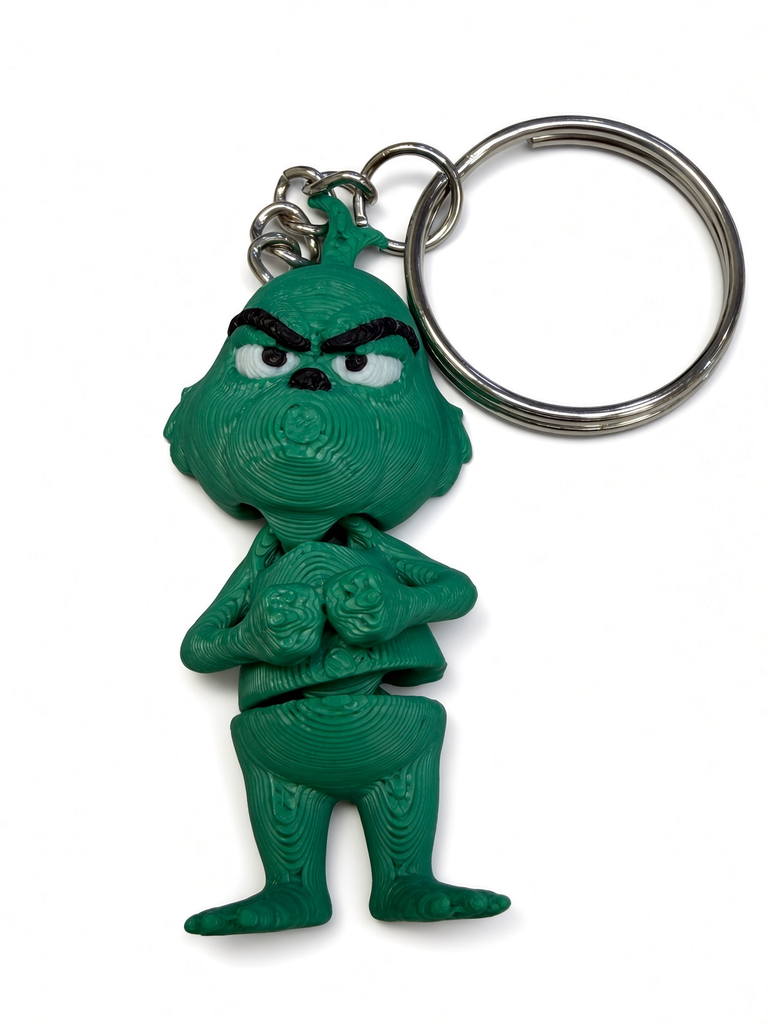 3D Printed Articulated Grinch Keychain